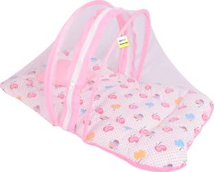 Kwitchy New Born Baby Mosquito Net Bed with Cushioned Pillow