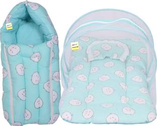 Kwitchy New Born Baby Mosquito Net Bed And Sleeping Bag Standard Crib