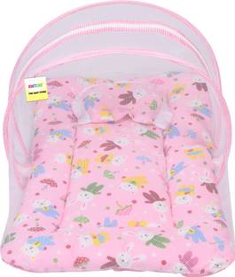 Kwitchy New Born Baby Mosquito Net Bed with Cushioned Pillow