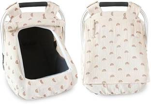 Verilux Sun Shade Cover for Newborn Carry Cot with Mesh Window and Blackout Shade Cover Convertible Crib