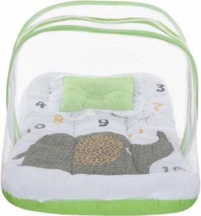Superminis Multicolor Digital Elephant Print On White Base Design Bedding Set Standard Crib