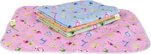 Kwitchy New Born Baby After Bath Oil Massaging/Waterproof Sheet/Cloths Changing/Diaper Changing Sheets Washable and Reusable with One Sided Cotton(0-6 Months)(Size-L 23Inchs, B-18 Inchs)