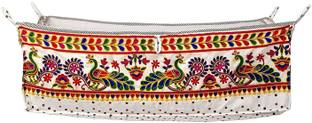 MEENA ENTERPRISES Handcrafted Baby Swing with Traditional Peacock Embroidery | Soft Cotton Jhoola Hammock Peacock