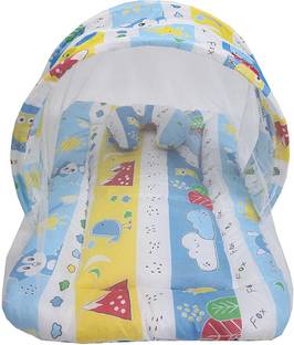 Fareto Baby Mattress with Net Bed | Bedding Set with Pillow(0-6 Months) standard crib