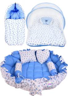 adore stuff blue heart combo nest baby beds mosquito net