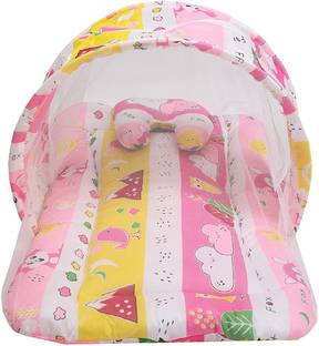 Fareto Baby Mattress with Net Bed | Bedding Set with Pillow(0-6 Months) standard crib