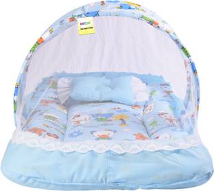 Kwitchy New Born Baby Mosquito Net Bed with Cushioned Pillow portable crib