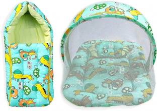 Cart For Baby Baby Bedding Set Mattress with Net & Baby Sleeping Bag (0-3 Months) (Green) Baby Bedding Set Mattress with Net & Baby Sleeping Bag (0-3 Months) (Green) SELF
