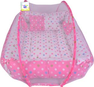 Toddylon New Born Baby Luxury reversible Bedding Set With Mosquito Net And Pillow Standard Crib