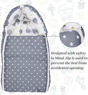 Kiddilan 3 in 1 Baby's Carry Bed Sleeping Bag Baby -Portable Bedding for 0-3 Months Convertible Bunk