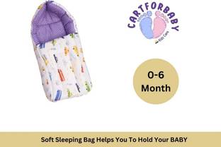 Cart For Baby Baby's Cotton Bed Cum Carry Bed Printed Baby Sleeping Bag 0 to 6 months Infants Convertible Crib