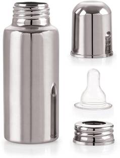 Mumma Stainless Steel New Born Baby Feeding Bottle 250ml for Milk / Water Feeding - 250 ml