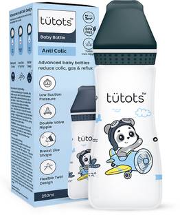tutots Native Anti-Colic Wide Neck BPA Free Baby Feeding Bottle with Turbo Vent Nipple - 250 ml
