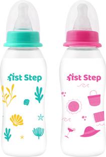 1st Step BPA Free Baby Feeding Bottle with Anti-Colic Nipple for Infants (Pack of 2) - 250 ml