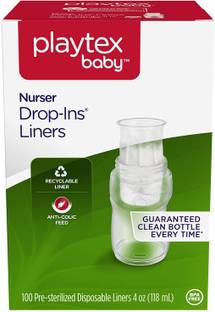 Playtex 100 Count Bottle Liners Drop-Ins 4 Ounce - 118 ml