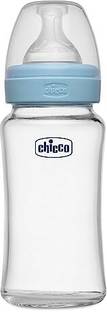 Chicco Well-Being Glass Feeding Bottle (240ml, Slow Flow) - 240 ml