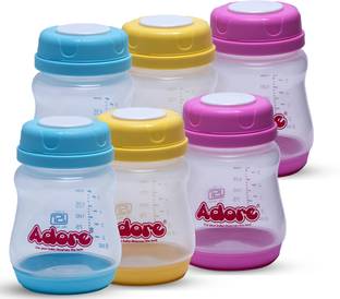 Adore Basics Breast Milk Storage Bottles - Spill Proof -BPA Free - 150 ml