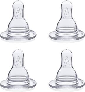PGD Baby Feeding Bottles Silicone Nipples Standard Flow (Pack of 4) - 40 ml