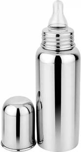 ojus fashion hub Stainless Steel Feeding Bottle for New Born Baby with Cover - 250 ml