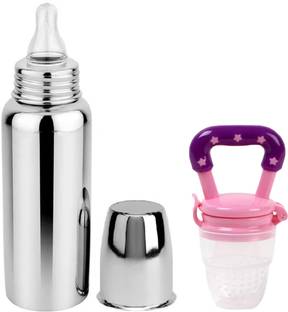 Smiley mia Baby spoon feeder/ feeding bottle with fruit nibbler/ pacifier for feeding Teether and Feeder