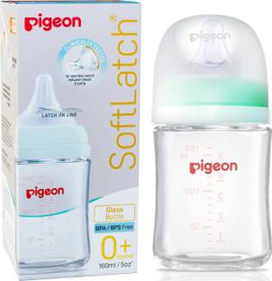 Pigeon Wide Neck 3 Glass baby feeding Bottle With Nipple - 160 ml