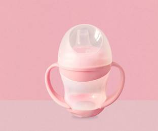 The Cheeky Kidzz Unbreakable Baby Sippy Feeding Milk Juices Liquids Silicone Spout Bottle Feeder - 200 ml