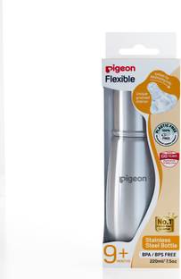 Pigeon Flexible Stainless Steel Bottle 9M plus SIZE L - 220 ml