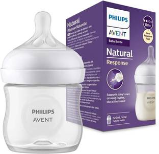 Philips Avent Natural Response Baby Bottle SCY900/01 | 0m+ age | BPA free | Pack of 1 - 125 ml
