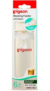 Pigeon Food Feeder With Spoon Squeezable feeder bottle 240ml - 240 ml