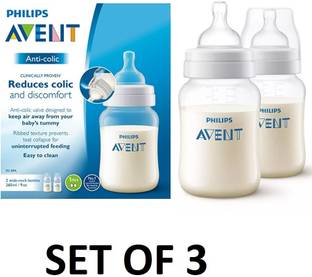 PHILIPS Avent Anti Colic Bottle (Twin Pack of 3) - 260 ml