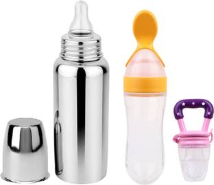 ORILACE Baby feeding bottle with silicone spoon bottle & feeder 0 to 2 years BPA free - 250 ml