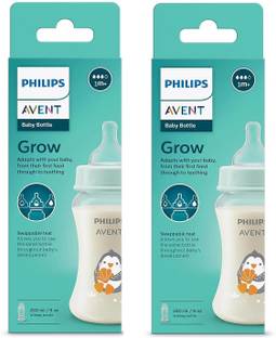 Philips Avent 1M+ Grow Baby Feeding Bottle Pack of 2 - 250 ml