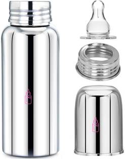 Pappa Baby Feeding Bottle with 2 in 1 Use Extra Cap - 300 ml
