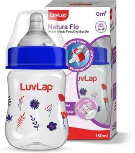 LuvLap Anti-Colic Slim Neck Essential Baby Feeding Bottle, Jungle Tales Design - 250 ml