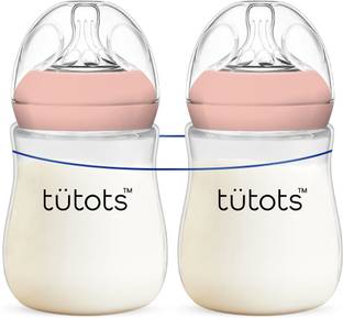 tutots Comfort Anti-Colic Wide Neck BPA Free Baby Feeding Bottle with Spiral Nipple - 250 ml