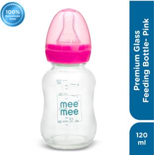 MeeMee Premium Glass Feeding Bottle - 120 ml