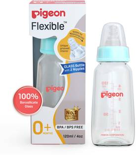 Pigeon GLASS FEEDING BOTTLE 120ML - 120 ml