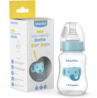 Cherilo Anti-Colic Slim, Classic Baby Feeding Bottle, Upto 3 Years, Funny Elephant Style - 125 ml