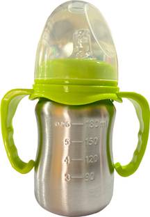 Taido Stainless Steel 2 in 1 Baby Feeding Bottle for Milk Easy to Hold Design - 180 ml