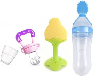 CHILD CHIC Baby Silicone bottle, Food Nibbler for Fruit Food Feeder & Fruit shape Teether - 90 ml