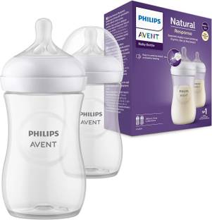 Philips Avent Natural Response Baby Bottle SCY903/02 | 1m+ age | BPA free | Pack of 2 - 260 ml