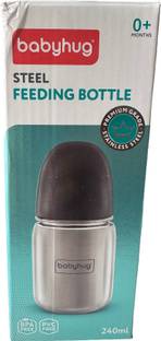 babyhug 2 IN 1 STEEL FEEDING BOTTLE 240ML - 240 ml