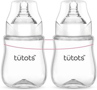 tütots Instinct Anti-Colic Wide Neck BPA Free Baby Feeding Bottle Pack of 2 - 250 ml