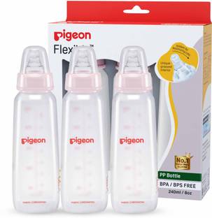 पिजन NURSING BOTTLE KPP 240ML(PINK) NIPPLE-L COMBO (PACK OF 3) - 240 ml