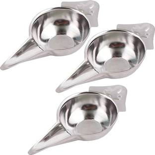 Pappa Stainless Steel Baby Feeder Spoon Paladai Bondla (Flat Bottom) for New Born Baby - 60 ml
