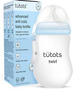 tütots Twirl Anti-Colic Wide Neck BPA Free Baby Feeding Bottle with Turbo Vent Nipple - 250 ml