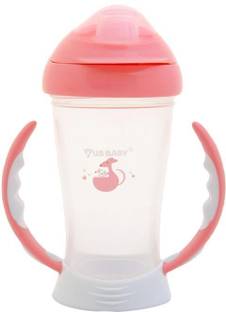 The Cheeky Kidzz Baby Feeding Silicone Straw Sipper Water Milk Liquids With Handles Feeder Bottle - 200 ml