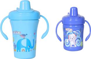 TINNY TOTS Premium Baby Sippy Cup Learning Sippers Feeding Bottles Unbreakable Feeders - 250 ml