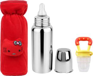 FASHION MINIS Baby feeding bottle with cover & baby fruit feeder 0 to 2 years BPA free - 250 ml