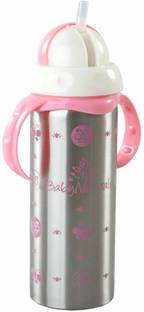 WAHHSON Baby Feeding Bottle Thermo-Steel Multifunctional-Sipper, Nipple & Straw ,Water Feeding Bottle, 240 ML - 240 ml